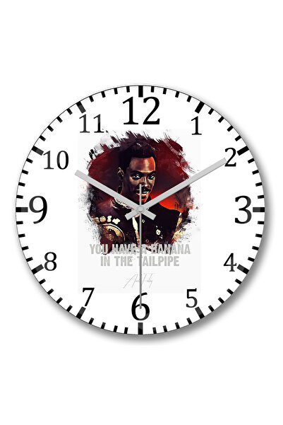 BASKI DÜNYASI Ceas de perete Banana In The Tailpipe din sticlă autentică bombată