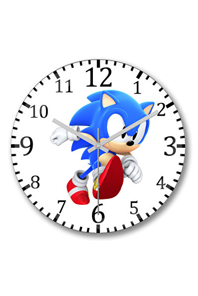 BASKI DÜNYASI ساعة حائط سونيك فيلم من الزجاج الحقيقي