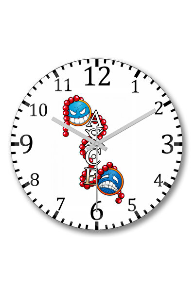 BASKI DÜNYASI Ceas de perete Op-Asce Tattoo din sticlă autentică bombată