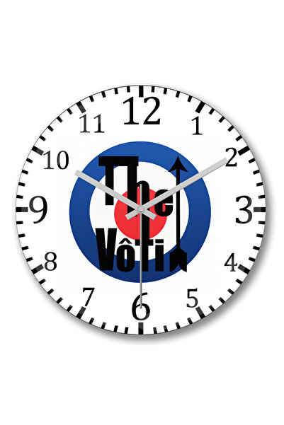 BASKI DÜNYASI ساعة حائط Voti من الزجاج الحقيقي المنحني