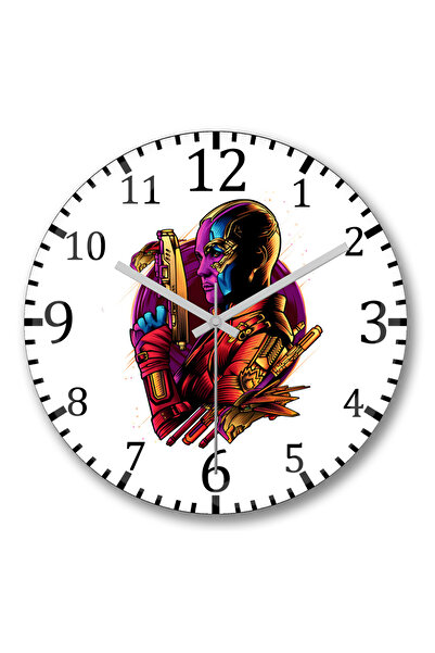 BASKI DÜNYASI Ceas de perete Avengers Nebula din sticlă autentică bombată