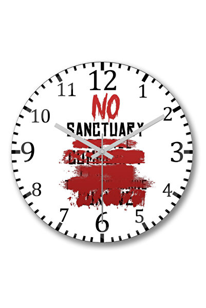 BASKI DÜNYASI Ceas de perete No Sanctuary din sticlă autentică bombată