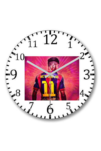 BASKI DÜNYASI ساعة حائط برشلونة من الزجاج الحقيقي المنحني