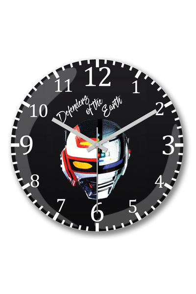 BASKI DÜNYASI ساعة حائط أبطال الأرض من الزجاج الحقيقي المنحني