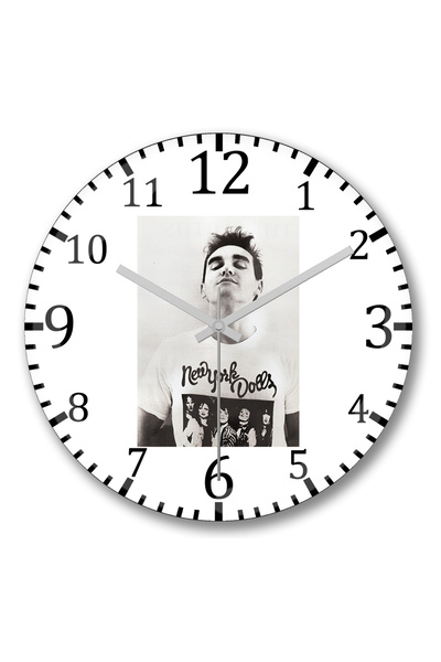 BASKI DÜNYASI ساعة حائط سميث موريسي من الزجاج الحقيقي المنحني