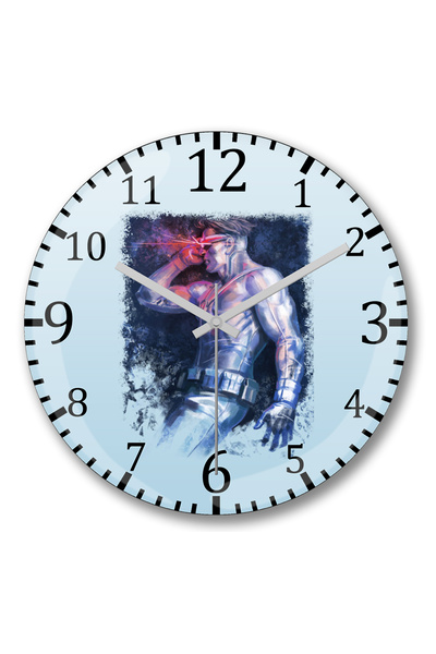 BASKI DÜNYASI ساعة حائط العملاق من الزجاج الحقيقي المنحني