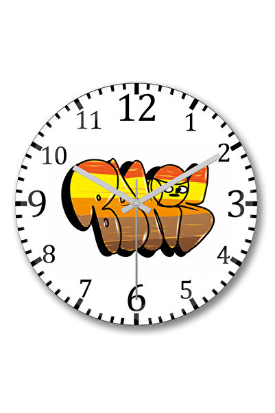 BASKI DÜNYASI Ceas de perete Bekos Arte Urbana din sticlă autentică bombată