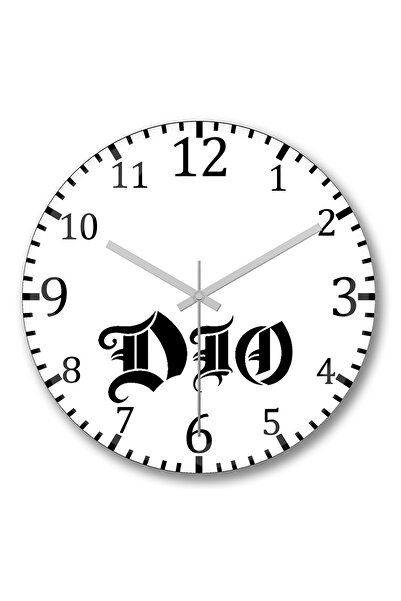 BASKI DÜNYASI Ceas de perete Dio Logo1 din sticlă autentică bombată