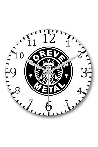 BASKI DÜNYASI Ceas de perete Metal Forever din sticlă autentică bombată