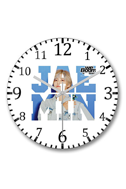 BASKI DÜNYASI ساعة حائط Nct Dream Jaemin We Boom من الزجاج الحقيقي المنحني