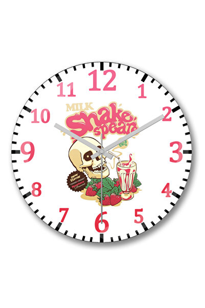BASKI DÜNYASI Ceas de perete Milk Shakespeare din sticlă de verități încurbată