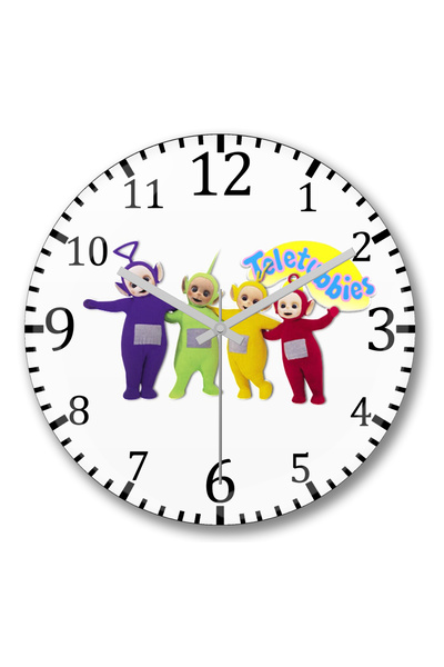 BASKI DÜNYASI Ceasul de perete Teletubbies din sticlă reală curbată
