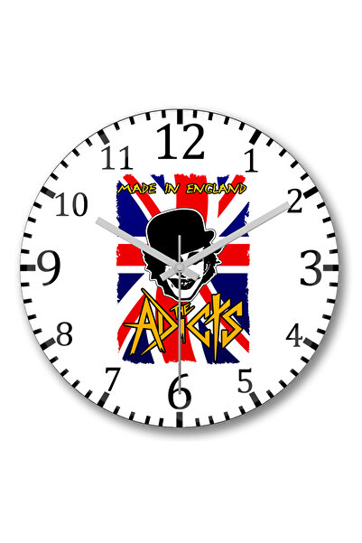 BASKI DÜNYASI Ceas de perete The Adicts din sticlă de veritabilă calitate