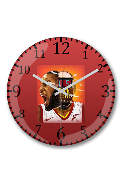 BASKI DÜNYASI ساعة حائط جيمس من الزجاج الحقيقي المنحني