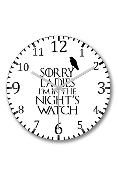 BASKI DÜNYASI Ceas de perete Game of Thrones Sorry Ladies din sticlă autentic...