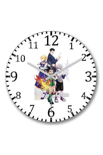 BASKI DÜNYASI ساعة حائط هنتر اكس هنتر جون كيلوا من الزجاج الحقيقي المنحني