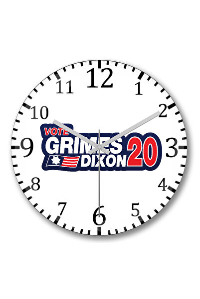 BASKI DÜNYASI ساعة حائط جرايمز ديكسون 2020 من الزجاج الحقيقي المنحني