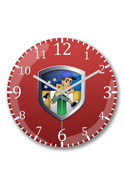 BASKI DÜNYASI ساعة حائط Appllicativo Corrida Dos Numeros من الزجاج الحقيقي المنحني