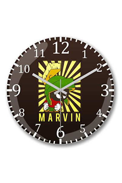 BASKI DÜNYASI Ceas de perete Looney Tunes Marvin The Martian Girl din sticlă ...