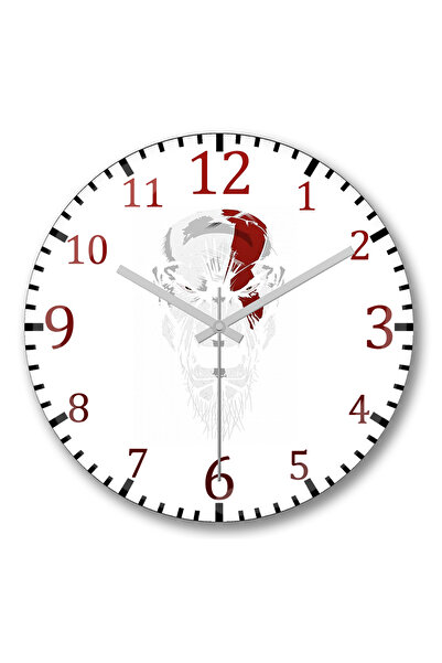 BASKI DÜNYASI Ceas de perete God Of War Kratos Sticlă reală curbată