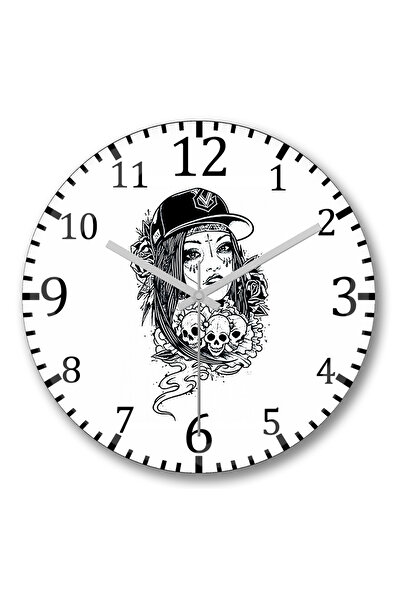 BASKI DÜNYASI Ceas de perete Mexico Los Mortos din sticlă autentică bombată