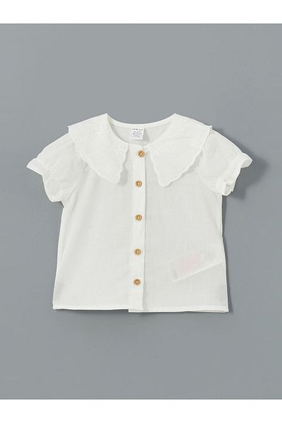 LC Waikiki Crew Neck Baby Girl Basic Blouse and Pants 2-Piece