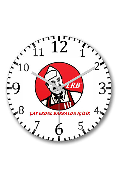 BASKI DÜNYASI مشروبات الشاي إردال في متجر البقالة 3 ساعة حائط من الزجاج الحقيقي المنحني