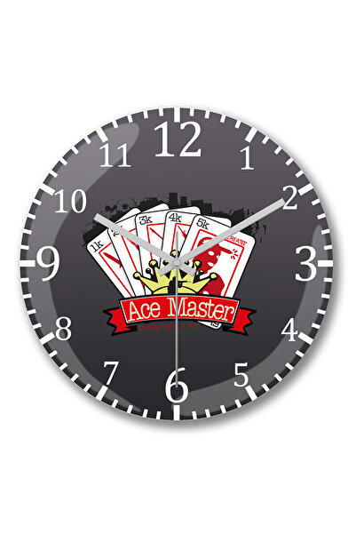 BASKI DÜNYASI ساعة حائط CSGO Master 2 من الزجاج الحقيقي المنحني