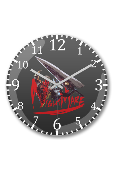 BASKI DÜNYASI Ceas de perete Game Nightmare Soulcalibur din sticlă autentică ...