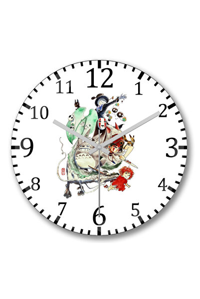 BASKI DÜNYASI Ceas de perete Tributo Totoro Anime din sticlă autentică bombată