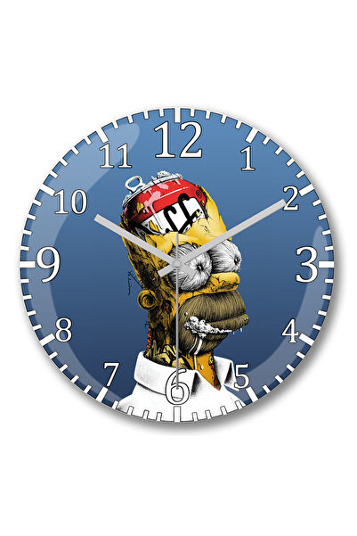 BASKI DÜNYASI Homer Simpson 2 Ceas de perete din sticlă autentică bombată