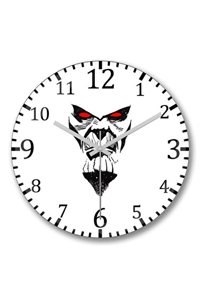 BASKI DÜNYASI ساعة حائط ثانوس ذا ماد تيتان من الزجاج الحقيقي المنحني