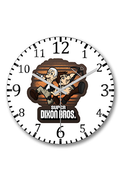 BASKI DÜNYASI Ceas de perete The Walking Dead Super Dixon Bros din sticlă de ...