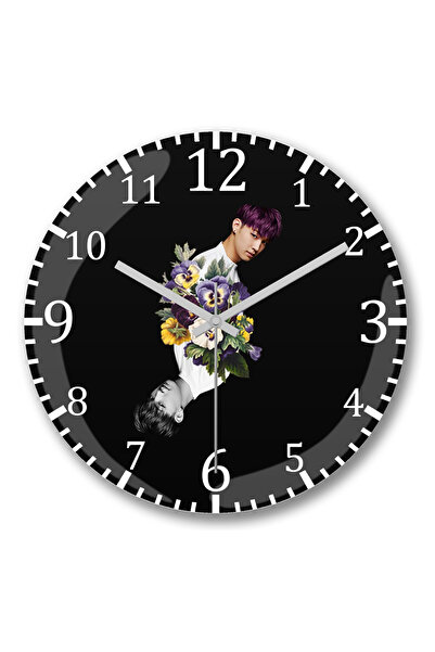 BASKI DÜNYASI Ceas de perete Jaebum din sticlă autentică bombată