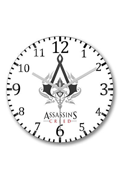 BASKI DÜNYASI Стенен часовник Assassin's Creed Bombeli от истинско стъкло