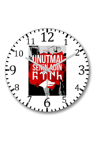 BASKI DÜNYASI Nu uitați-vă numele, ceas de perete turcesc din sticlă autentic...