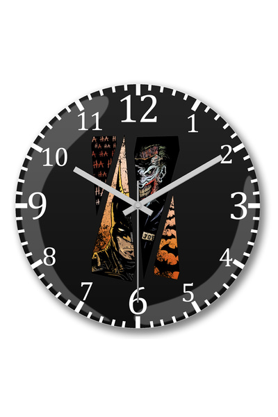 BASKI DÜNYASI Τάξη και Χάος Μπάτμαντμαν και Τζόκερ Ρολόι Τοίχου Κυρτό Γνήσιο ...