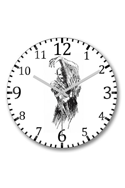 BASKI DÜNYASI Ρολόι τοίχου Nosferatu με κυρτό γυαλί από αληθινό γυαλί