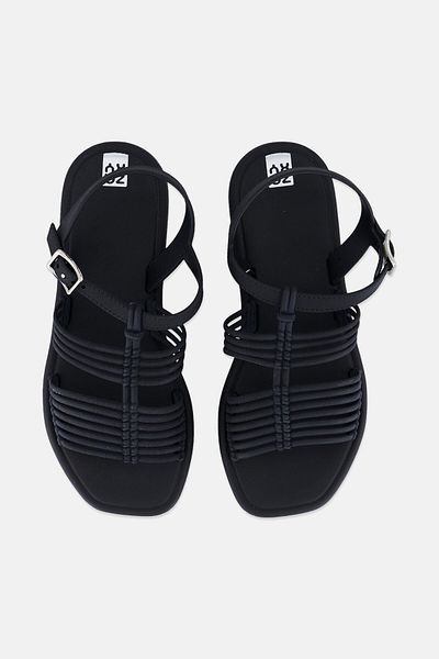 ZAXY Women Adjustable Buckle Pulsar Sandals, Black