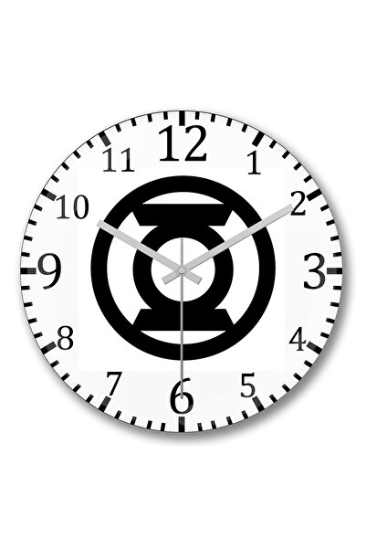 BASKI DÜNYASI ساعة حائط ثينك جرين بنس فيردي من الزجاج الحقيقي المنحني