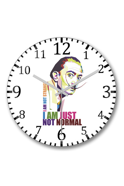 BASKI DÜNYASI ساعة حائط سلفادور دالي 1 من الزجاج الحقيقي المنحني