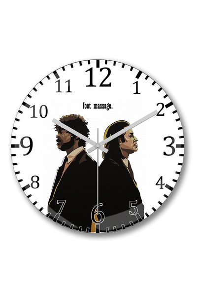 BASKI DÜNYASI ساعة حائط لتدليك القدم من الزجاج الحقيقي المنحني