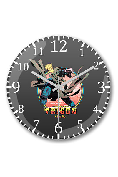 BASKI DÜNYASI ساعة حائط تريجون من الزجاج الحقيقي المنحني