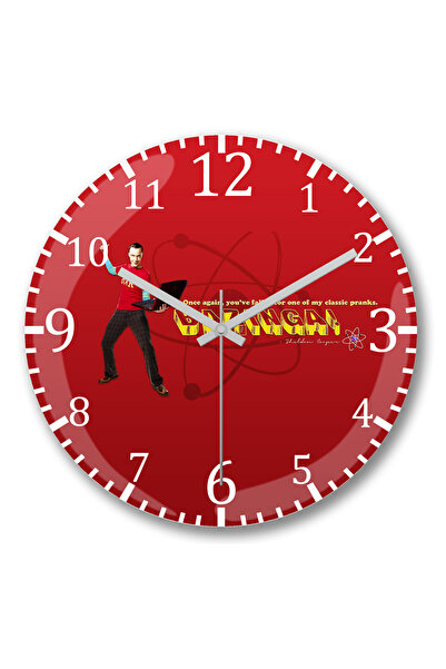 BASKI DÜNYASI Ceas de perete cu logo The Big Bang Theory din sticlă de verită...