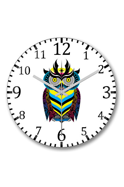 BASKI DÜNYASI Ceas de perete King Owl din sticlă autentică bombată