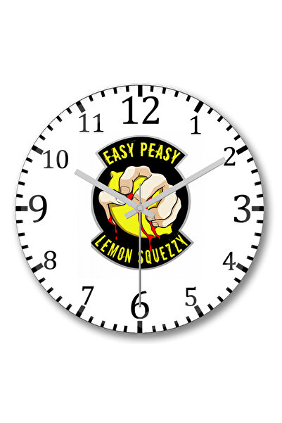BASKI DÜNYASI Ceas de perete Easy Peasy din sticlă autentică bombată