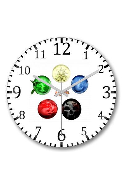 BASKI DÜNYASI ساعة حائط موندو ماجيك من الزجاج الحقيقي المنحني