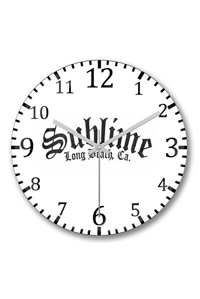 BASKI DÜNYASI ساعة حائط سبلايم سكر من الزجاج الحقيقي المنحني