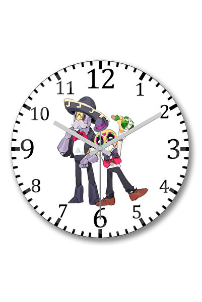 BASKI DÜNYASI ساعة حائط مرحة من الشعير والبوكو من الزجاج الحقيقي المنحني