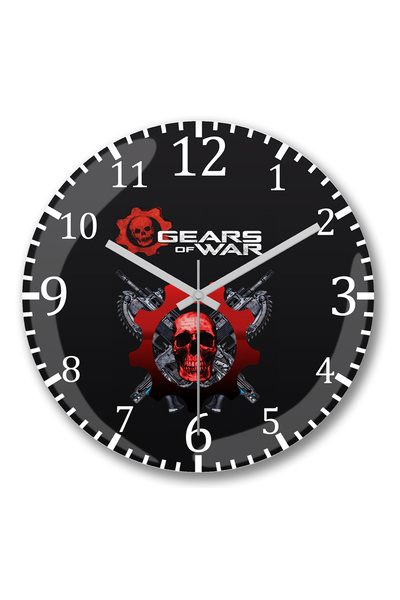 BASKI DÜNYASI Ceas de perete Gears Of War din sticlă autentică bombată